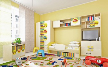 Детская комната Клаксон (Бежевый/корпус Клен) в Куйбышеве - kujbyshev.mebel54.com | фото