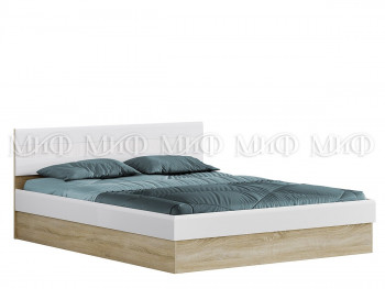 Кровать 1,4 спальня Фортуна (Дуб сонома/белый глянец) в Куйбышеве - kujbyshev.mebel54.com | фото