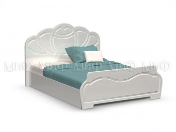 Кровать 1,4м Гармония (Белый/Белый глянец) в Куйбышеве - kujbyshev.mebel54.com | фото