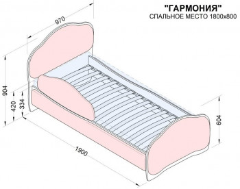 Кровать 180 Гармония 08 Шоколад (мягкий бортик) в Куйбышеве - kujbyshev.mebel54.com | фото
