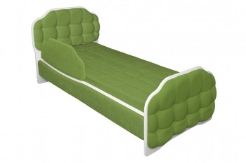 Кровать 190 Атлет Lux 76 Зелёный (мягкий бортик) в Куйбышеве - kujbyshev.mebel54.com | фото