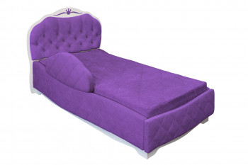 Кровать 190 Гармония Lux 32 Фиолетовый (мягкий бортик) в Куйбышеве - kujbyshev.mebel54.com | фото