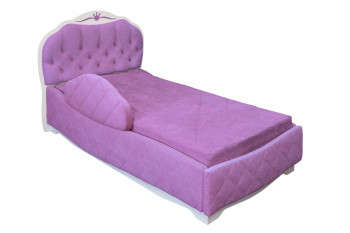 Кровать 190 Гармония Lux 67 Светло-фиолетовый (мягкий бортик) в Куйбышеве - kujbyshev.mebel54.com | фото