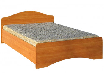 Кровать двойная 1600-1 без матраса (круглые спинки) Вишня Оксфорд в Куйбышеве - kujbyshev.mebel54.com | фото