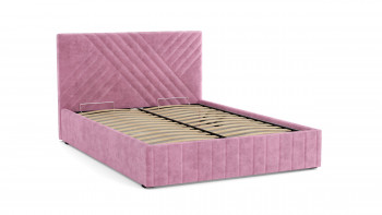 Кровать Гамма ш. 1400 (без основания для хранения) (велюр тенерифе розовый) в Куйбышеве - kujbyshev.mebel54.com | фото
