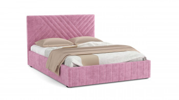 Кровать Гамма ш. 1400 (с основанием для хранения) (велюр тенерифе розовый) в Куйбышеве - kujbyshev.mebel54.com | фото