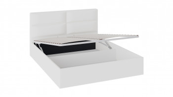 Кровать «Глосс» с мягкой обивкой и подъемным механизмом тип 1 (1600) (Белая) в Куйбышеве - kujbyshev.mebel54.com | фото
