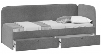 Кровать «Молли» с мягкой обивкой (900) тип 1 (Микровелюр Scandi Graphite 22) в Куйбышеве - kujbyshev.mebel54.com | фото