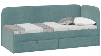 Кровать «Молли» с мягкой обивкой (900) тип 1 (Микровелюр Scandi Indigo 11) в Куйбышеве - kujbyshev.mebel54.com | фото