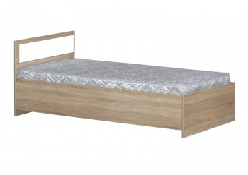 Кровать одинарная 900-2 без матраса (прямые спинки) Дуб Сонома в Куйбышеве - kujbyshev.mebel54.com | фото