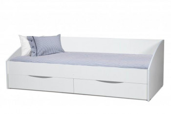 Кровать одинарная "Фея - 3" (симметричная) New/(белый / белый / ДВПО: белый) в Куйбышеве - kujbyshev.mebel54.com | фото