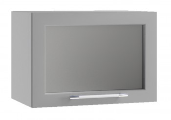 Лофт ПГС 500 шкаф верхний горизонтальный со стеклом (Дуб бурый/корпус Серый) в Куйбышеве - kujbyshev.mebel54.com | фото
