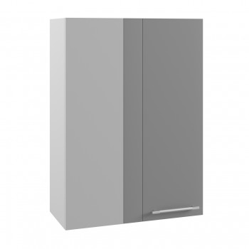 Лофт ВПУ 650 шкаф верхний угловой высокий (Штукатурка белая/корпус Серый) в Куйбышеве - kujbyshev.mebel54.com | фото