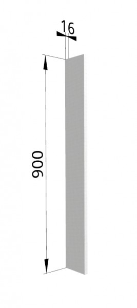 Панель торцевая (для шкафа верхнего торцевого высотой 900 мм) ВПТ 400 Мелисса (Белый скин) в Куйбышеве - kujbyshev.mebel54.com | фото