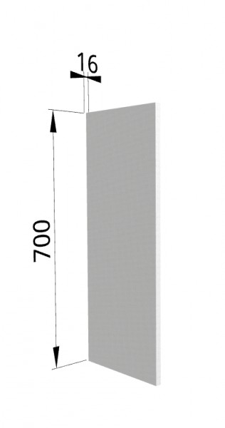 Панель торцевая (для шкафа верхнего высотой 700 мм) П Мелисса (Белый скин) в Куйбышеве - kujbyshev.mebel54.com | фото