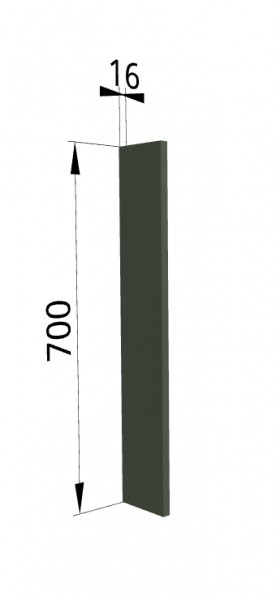 Панель торцевая ПТ 400 Квадро (для шкафа торцевого верхнего) Оливково-зеленый в Куйбышеве - kujbyshev.mebel54.com | фото