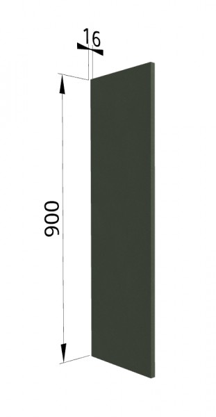 Панель торцевая ВП Квадро (для шкафа верхнего высокого) Оливково-зеленый в Куйбышеве - kujbyshev.mebel54.com | фото