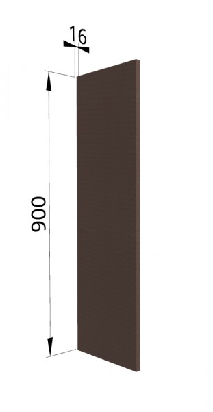 Панель торцевая ВП Квадро (для шкафа верхнего высокого) Шоколад кожа в Куйбышеве - kujbyshev.mebel54.com | фото