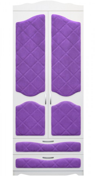 Шкаф 2-х створчатый с ящиками серии Иллюзия 32 Фиолетовый в Куйбышеве - kujbyshev.mebel54.com | фото