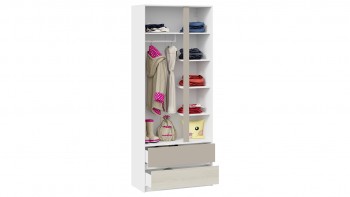 Шкаф для одежды комбинированный «Сканди» Дуб Гарден/Белый/Глиняный серый в Куйбышеве - kujbyshev.mebel54.com | фото