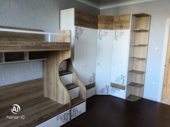 Шкаф для одежды «Оксфорд» (Ривьера/Белый с рисунком) в Куйбышеве - kujbyshev.mebel54.com | фото