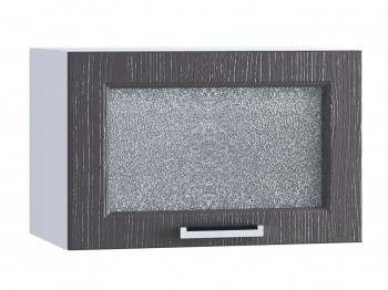 Шкаф верхний горизонтальный со стеклом 500, ШВГС 500 (Клен серый/корпус белый) в Куйбышеве - kujbyshev.mebel54.com | фото