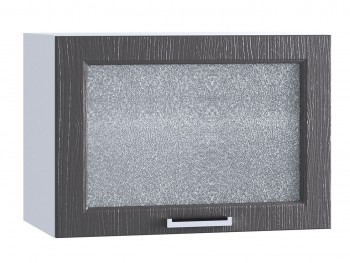 Шкаф верхний горизонтальный со стеклом 609, ШВГС 609 (Клен серый/корпус белый) в Куйбышеве - kujbyshev.mebel54.com | фото