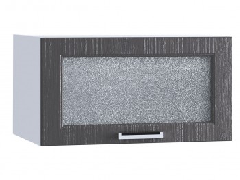 Шкаф верхний горизонтальный со стеклом 610, ШВГС 610 (Клен серый/корпус белый) в Куйбышеве - kujbyshev.mebel54.com | фото