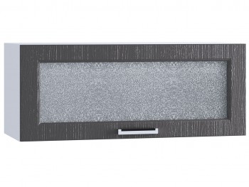 Шкаф верхний горизонтальный со стеклом 800, ШВГС 800 (Клен серый/корпус белый) в Куйбышеве - kujbyshev.mebel54.com | фото
