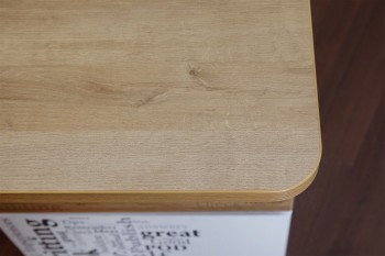 Стол с ящиками «Оксфорд» (Ривьера/Белый с рисунком) в Куйбышеве - kujbyshev.mebel54.com | фото